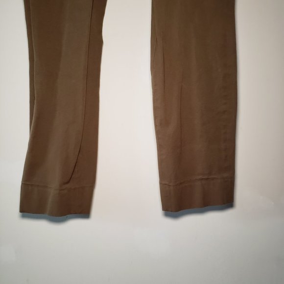 Everlane Olive Green Side Zipper Ankle Pants 4 - Picture 3 of 7
